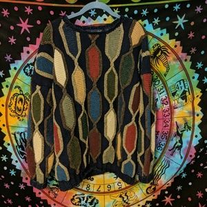 VINTAGE 70s oversized unique sweater